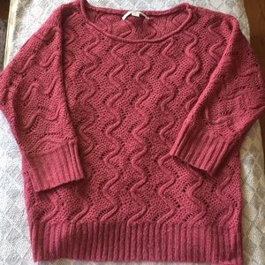 Lauren Conrad sweater 3/4 sleeve. Pink.  Size M.